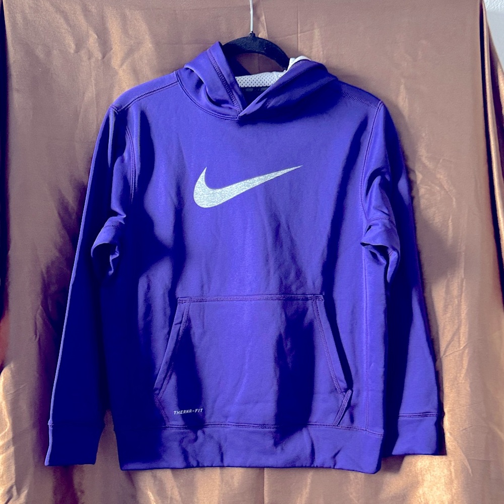 Nike Deep Purple Hoodie with Silver Logo